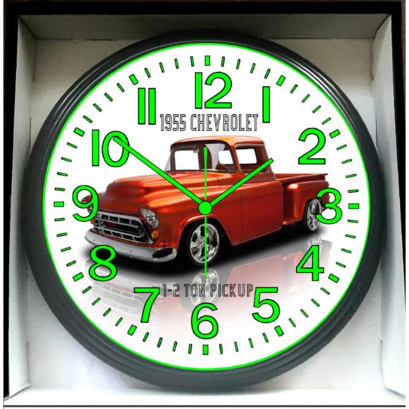 Other - 1955 Chevy Truck Glow In The Dark Wall Clock New!